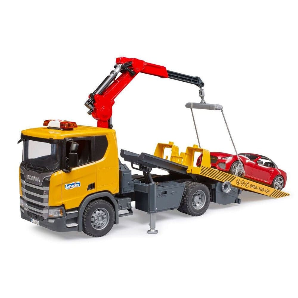 Bruder 3552 Construction Scania Super 560R Tow Truck with Roadster & Light & Sound - Hobbytech Toys