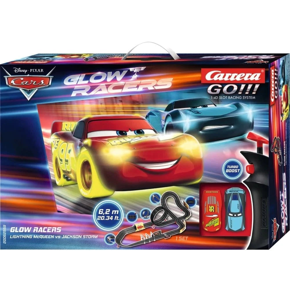 Carrera 62559 Go!!! Disney Car - Glow Racers Slot Car Set - Hobbytech Toys