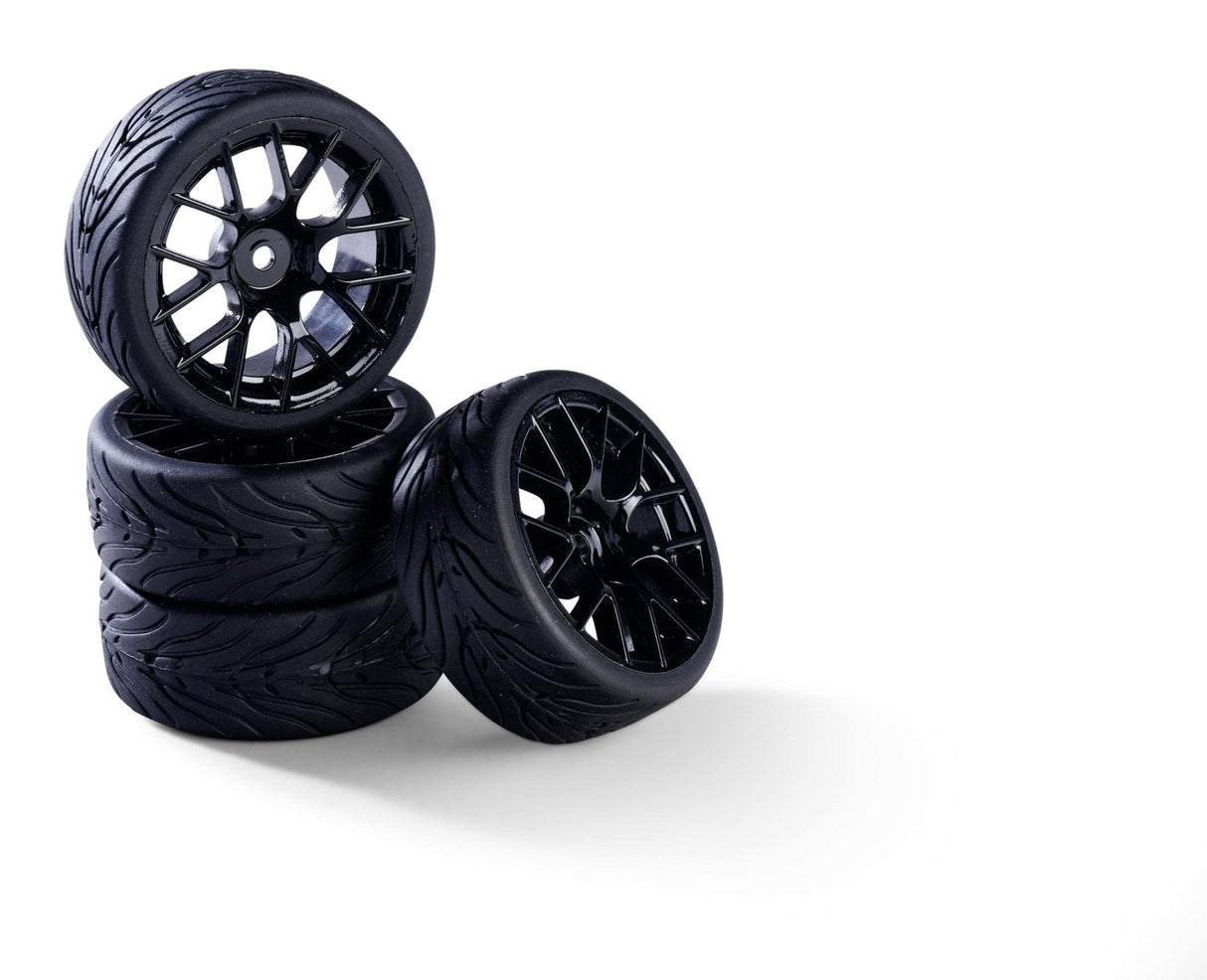 Carson 1/10 Wheel Set Y - Design Black (4pcs) - Hobbytech Toys