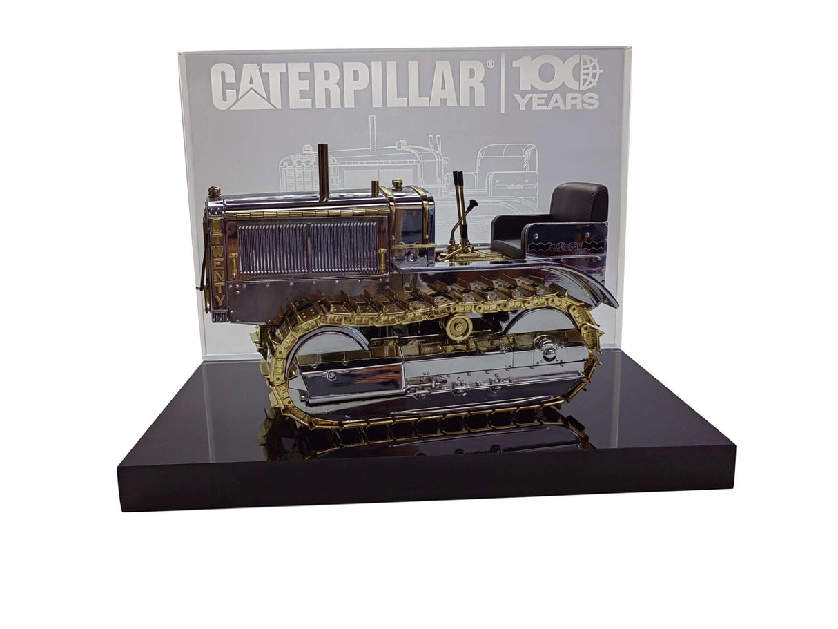 Cat 1/16 Cat Twenty Tractor 100th Anniversary Chrome/Gold Plate Diecast Model