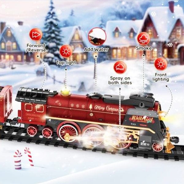 Christmas Steam Train Diorama Gift Set with Lights & Steam