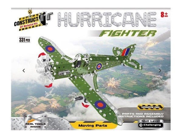 Construct It - Hurricane Fighter Plane - Metal Model Kit - Hobbytech Toys
