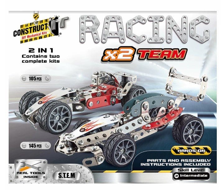 Construct It - Racing Car 2in1 - Metal Model Kit - Hobbytech Toys