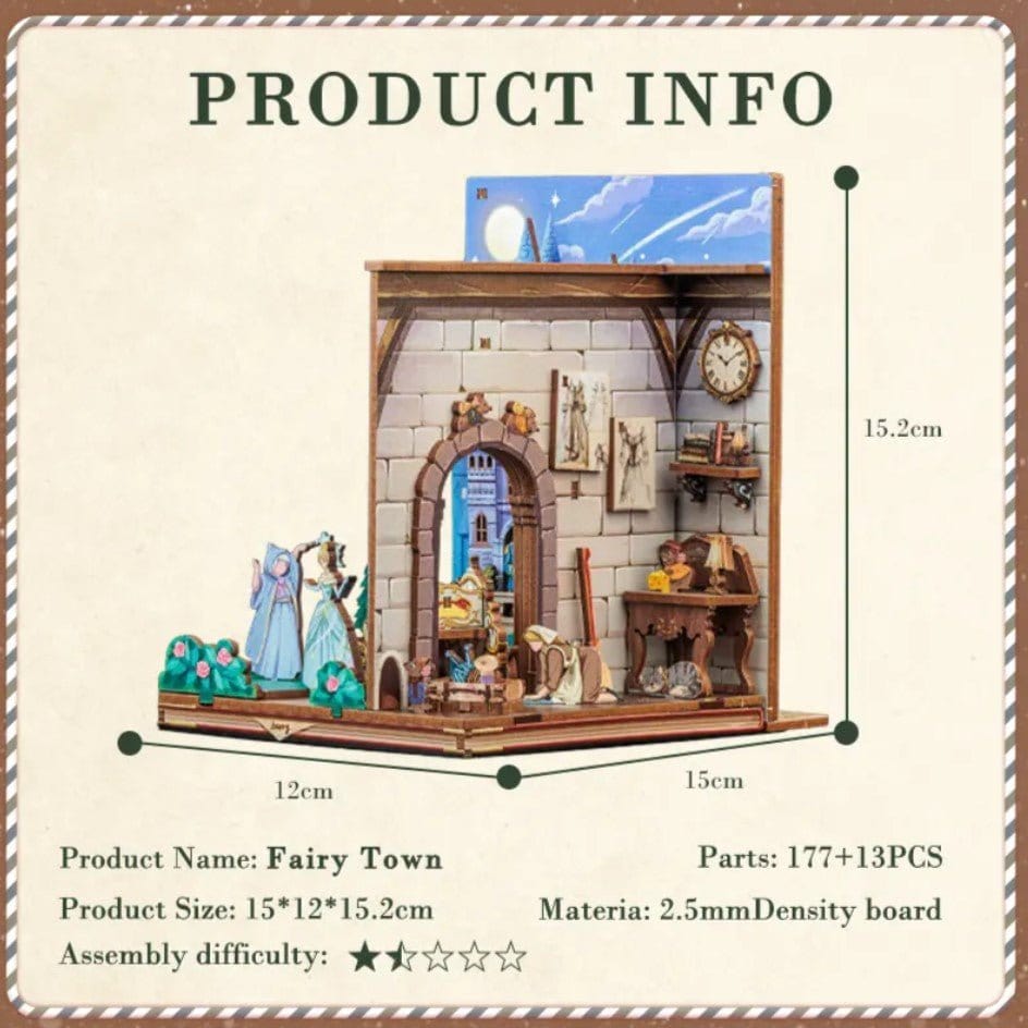 CUTEBEE DIY Bookends - Fairy Town Kit - Hobbytech Toys