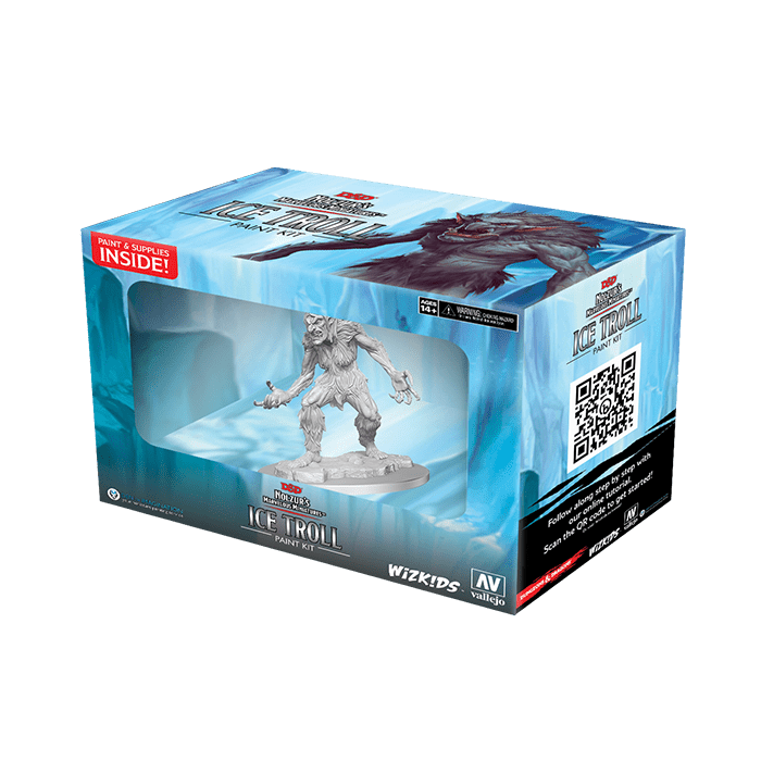 D&D Nolzurs Marvelous Unpainted Miniatures Ice Troll Paint Night Kit - Hobbytech Toys