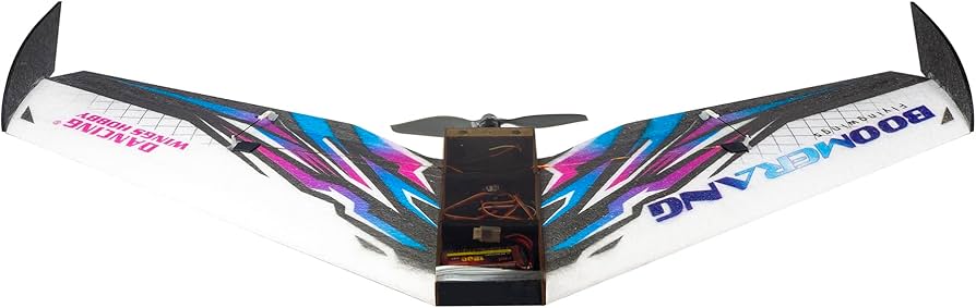 Dancing Wings 1.1m Boomerang Flying Wing Balsa RC Plane Kit (Motor,ESC,Servos Included)