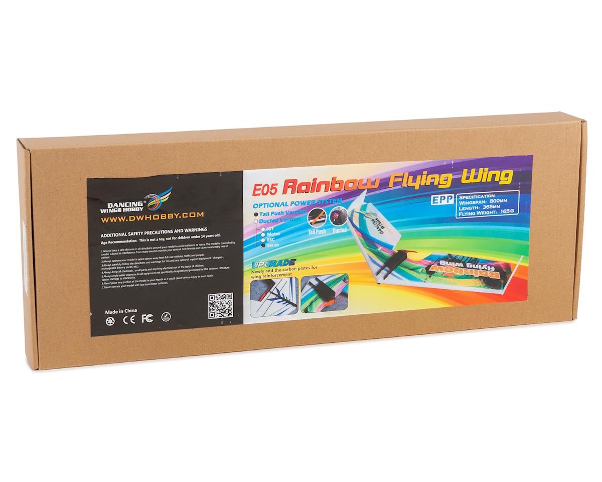 Dancing Wings 800mm Rainbow V2 Flying Wing Foam RC Plane Kit (Motor,ESC,Servos Included)