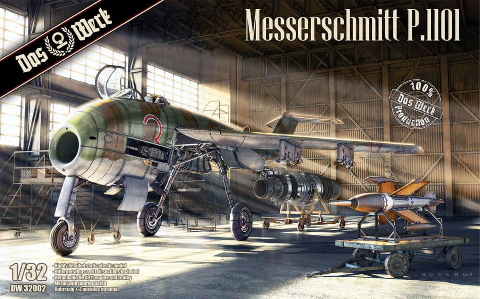 Das Werk DW32002 1/32 Messerschmitt P.1101 model kit