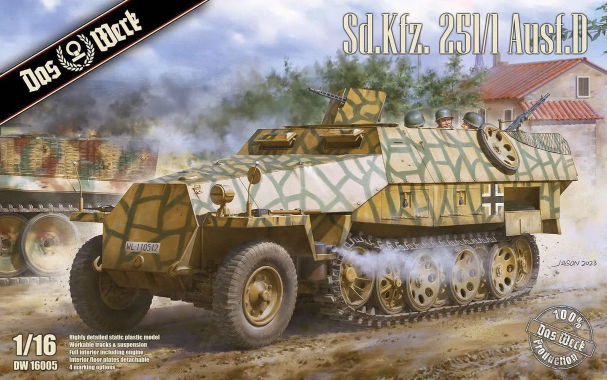 Das Werk 16005 1/16 Sd.Kfz.251/1 Ausf.D Plastic Model Kit - Hobbytech Toys