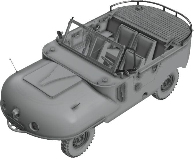 Dask Werk 1/35 Schwimmwagen Trippel SG 6/38 Plastic Model Kit - Hobbytech Toys