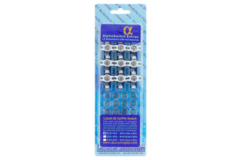 DCC Concepts Cobalt Alpha Switch Add-On Pack - Red (12 Pack)**