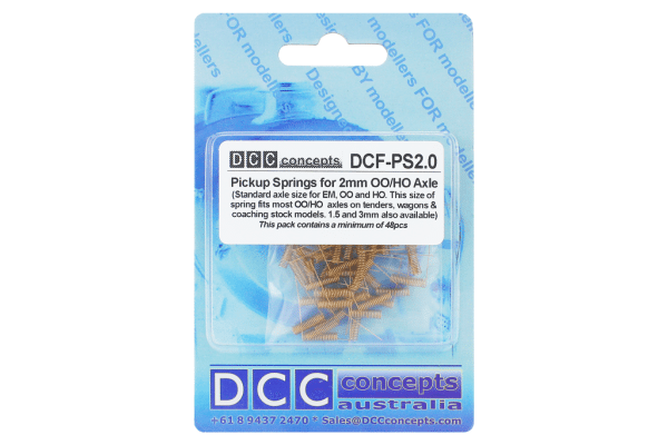 DCC Concepts DCF - PS2.0 Pickup Springs 2.0mm Axles (48 Pack) - Hobbytech Toys