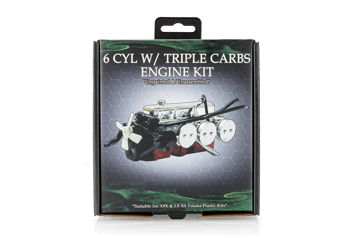 DDA 1/24 A9X/LX 6 Cylinder Engine w/Triple Carbs Plastic Model Kit