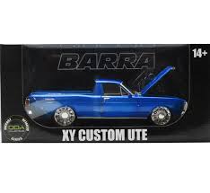 DDA 1/24 Blue XY Ford Falcon Ute Custom with Super Charged Barra Engine - Fully Detailed Diecast Model - Hobbytech Toys