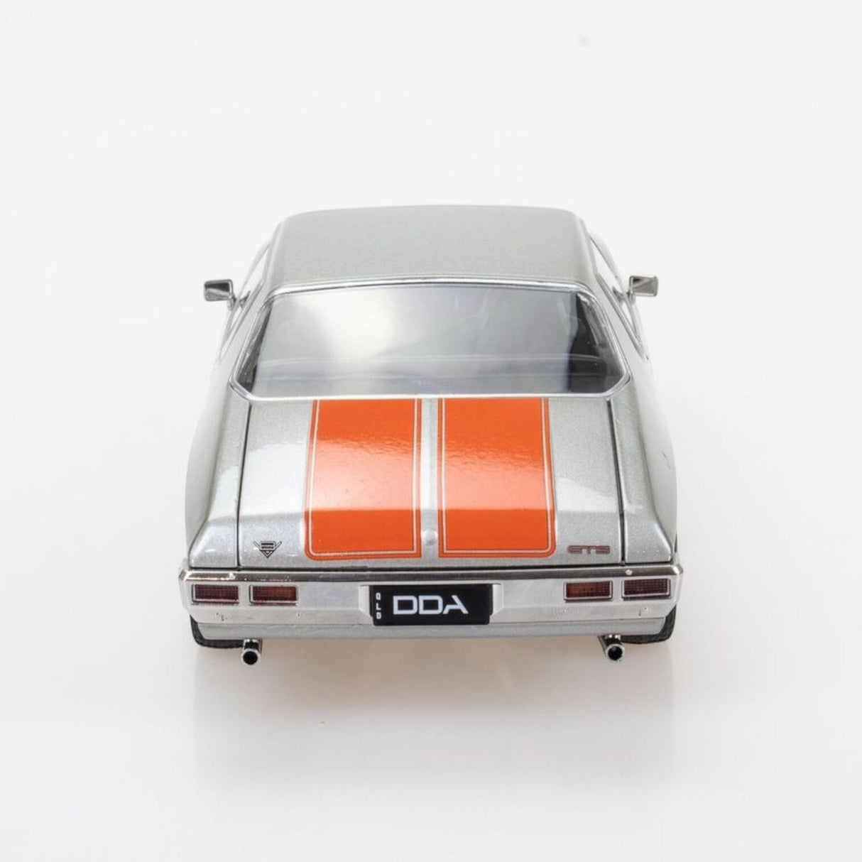 DDA 1/24 HQ Holden 2 Door Fully Detailed Diecast Model - Silver with Orange Stripe