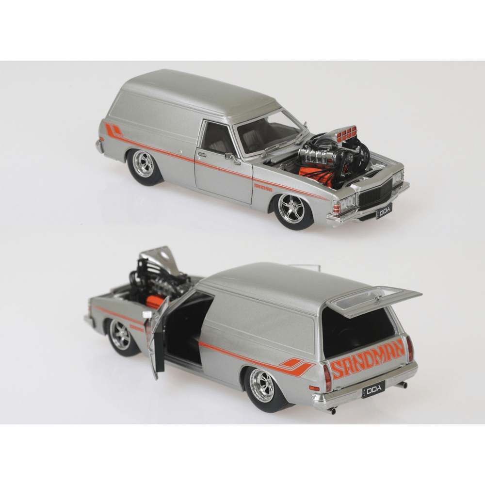 DDA 1/24 Silver Holden HZ Panel Van w/Supercharged LS Engine Diecast Model