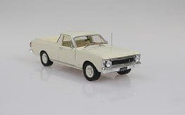 DDA 1/24 White 1969 XW Ford Falcon Ute 6 Cylinder Fully Detailed Diecast Model - Hobbytech Toys