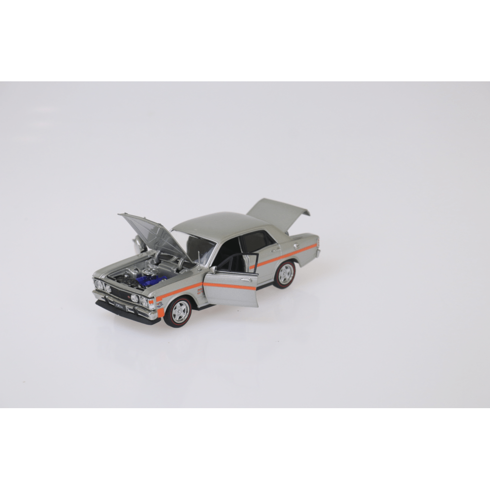 DDA 1/32 Silver Fox w/Orange Stripes XW GTHO Ford Diecast Model