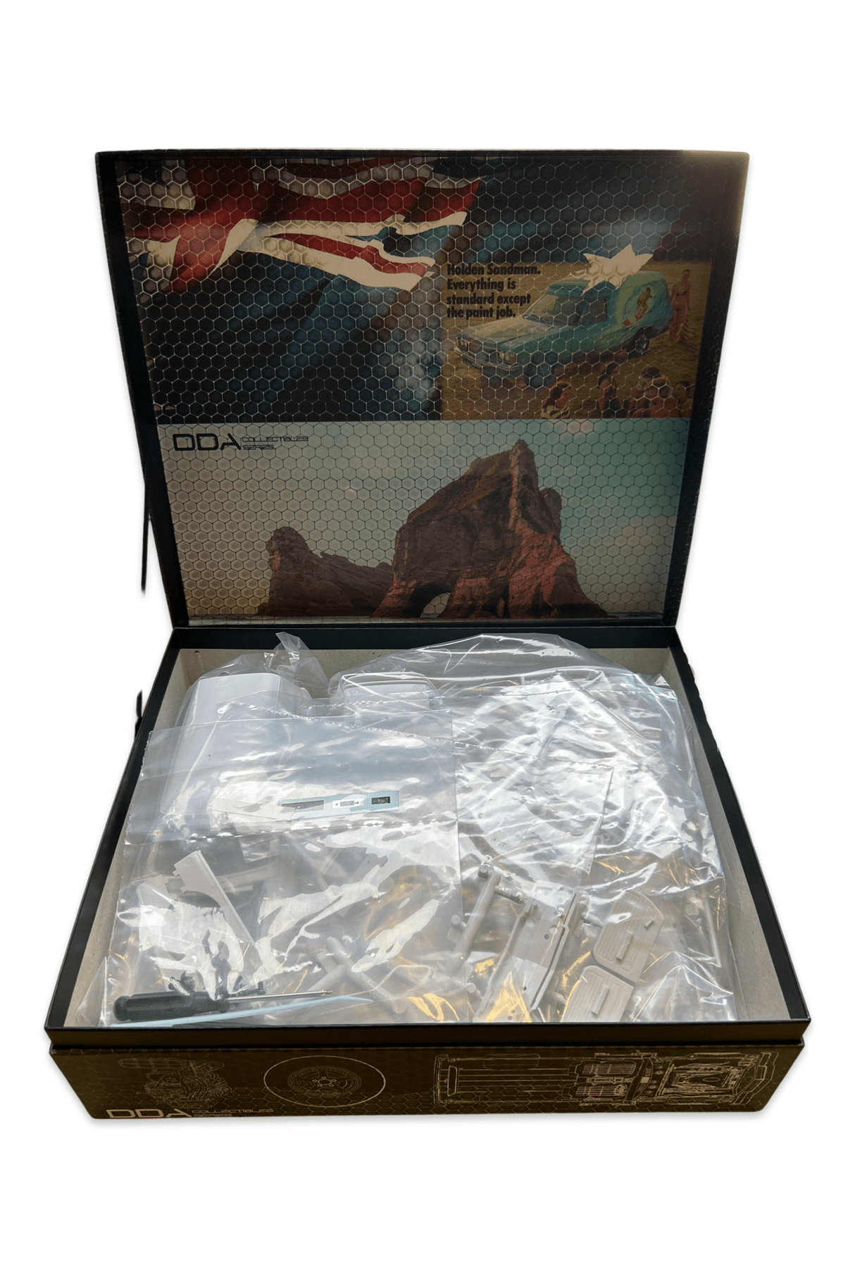 DDA 515K 1/24 Super Charged Slammed 1975 Holden HJ Panelvan Plastic Model Kit - Hobbytech Toys