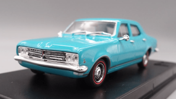 DDA 68 - 1 1/43 1968 HK Holden Premier 4 Door Sedan - Turquoise Diecast Model - Hobbytech Toys