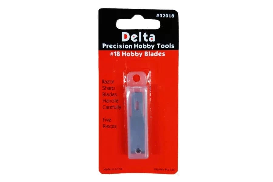 Delta 32018 #18 Hobby Knife Chisel Blades (5pcs) - Hobbytech Toys