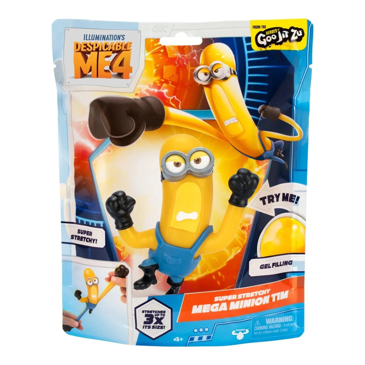Despicable Me 4 Heroes of Goo Jit Zu Super Stretchy Mega Minion - Assorted (1) - Hobbytech Toys