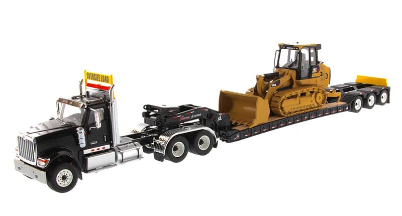 Diecast Masters 1/50 International HX520 with XL120 Trailer and Cat 963K Track Loader