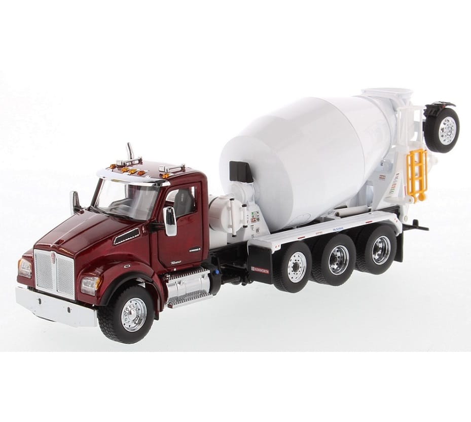 Diecast Masters 1/50 Kenworth T880 SBFA Cement Mixer - Red