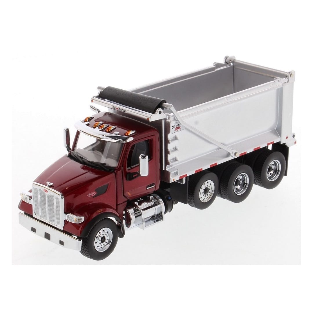Diecast Masters 1/50 Peterbilt 579 OX Stampede Dump Truck - Metallic Red