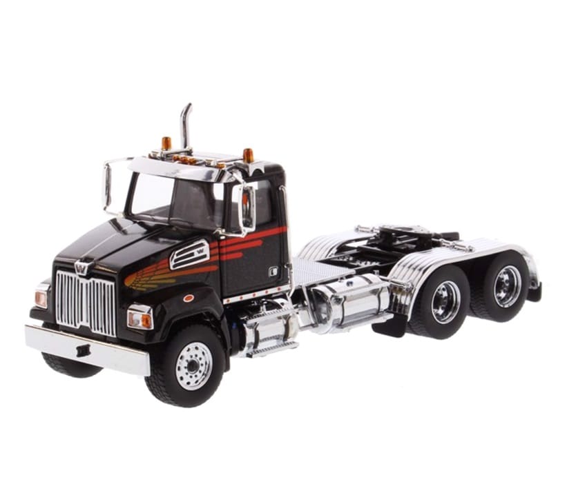 Diecast Masters 1/50 Western Star 4700 SF Tandem Truck - Black