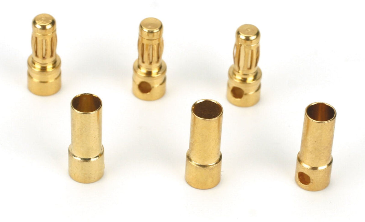 E-Flite 3.5mm Gold Bullet Connector Set 3 Pairs EFLA241