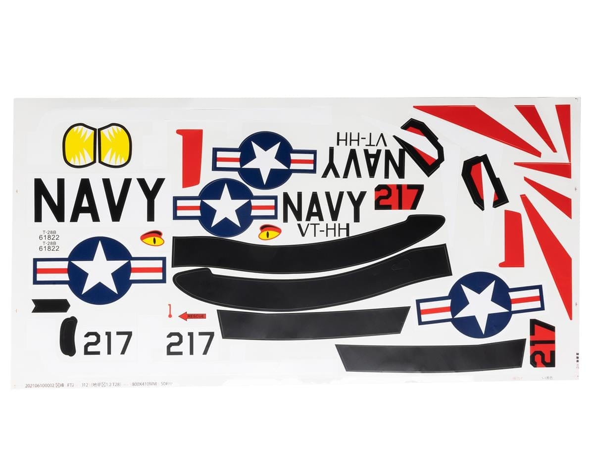 E-flite T-28 1.2m decal sheet EFL8323