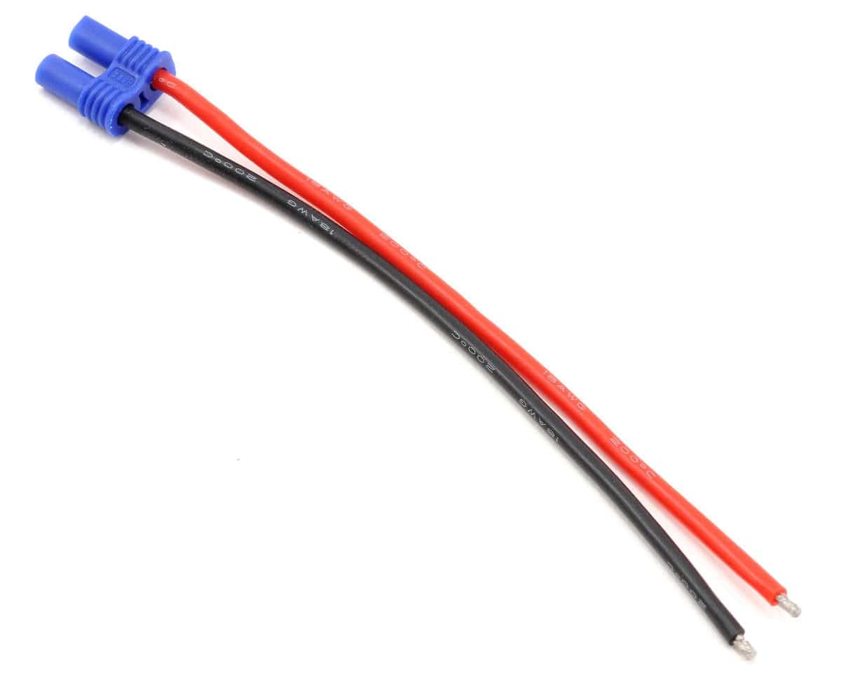 E-flite EC2 battery connector with 4-inch wire EFLAEC205