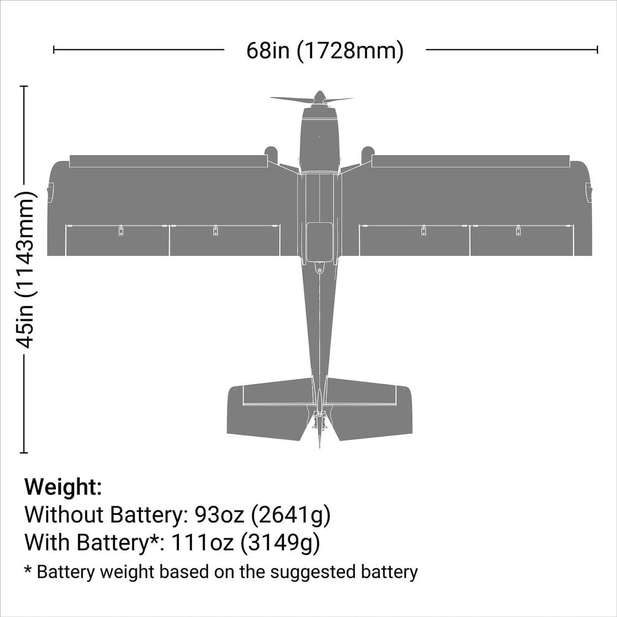 E - Flite Super Timber 1.7m STOL, BNF Basic (EFL02550) - Hobbytech Toys