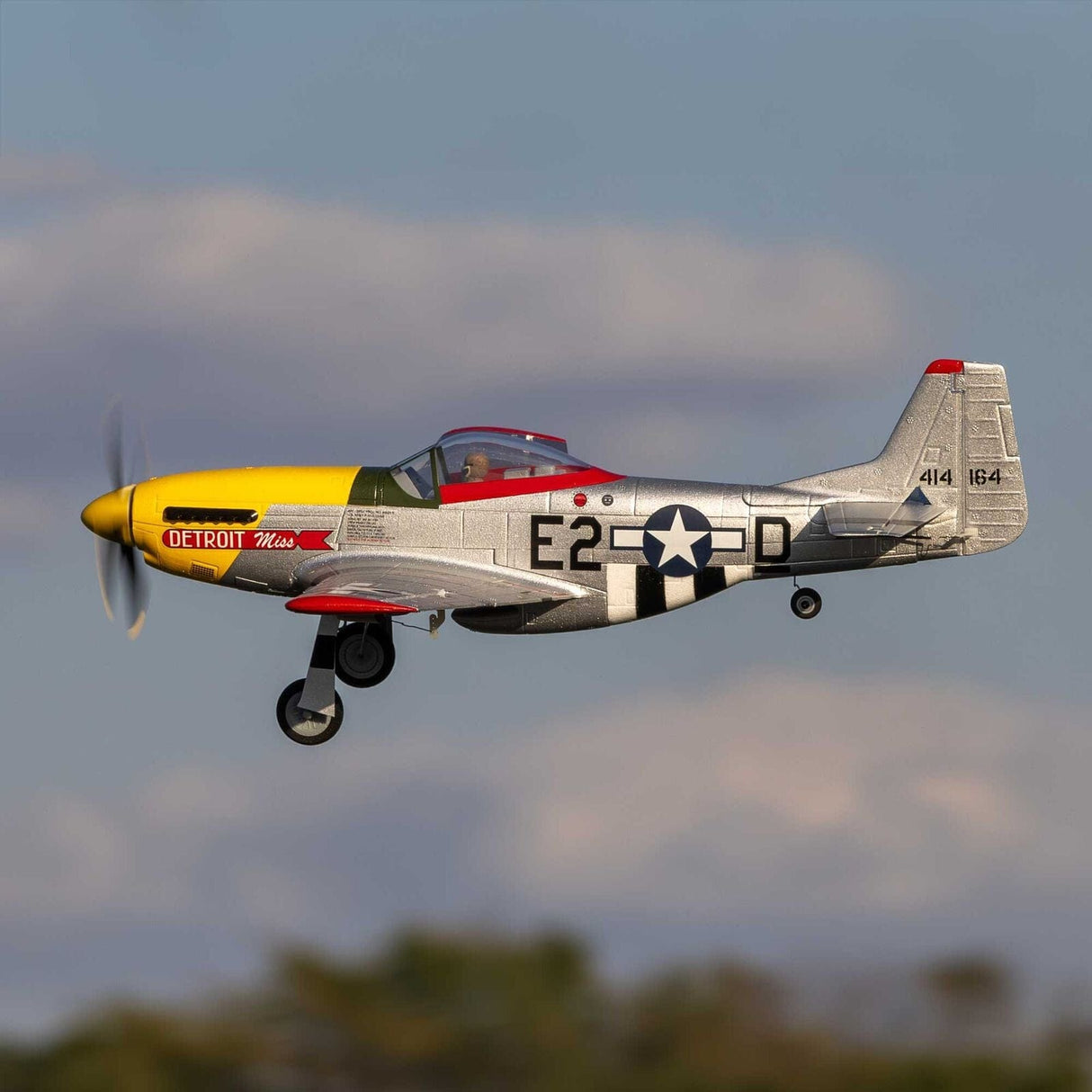 E - Flite UMX P - 51D Miss Detroit RC Plane, BNF Basic, EFLU7350 - Hobbytech Toys
