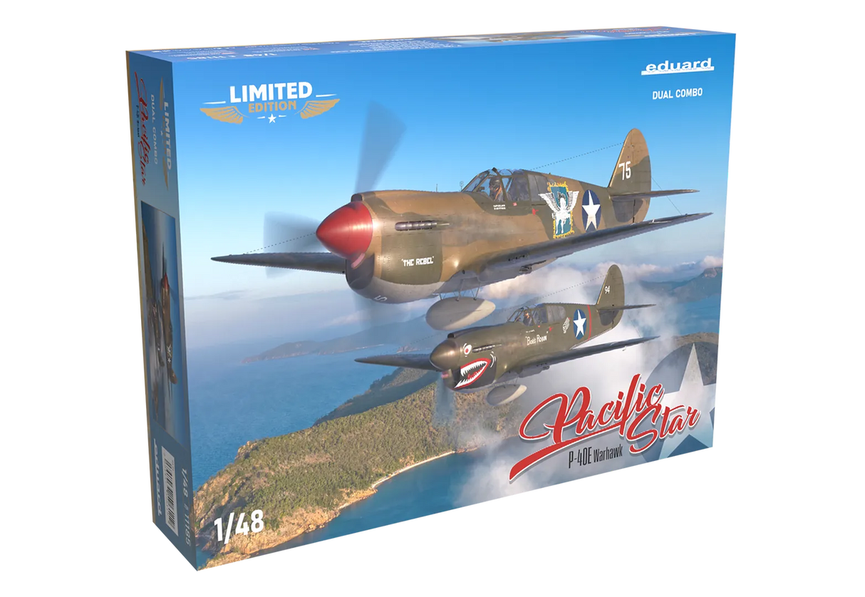 Eduard 1/48 Pacific Star P-40E Warhawk Dual Combo Plastic Model Kit - Aus Decals