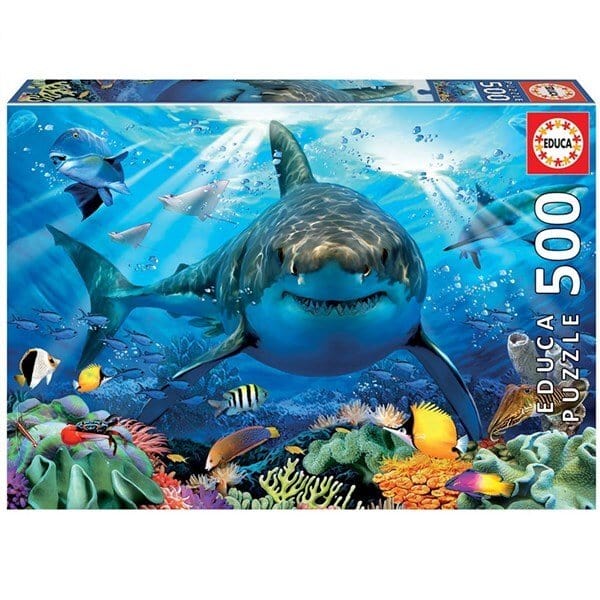 Educa Great White Shark 500pc Puzzle - Hobbytech Toys