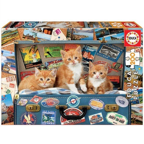 Educa Travelling Kittens 200pc Puzzle - Hobbytech Toys