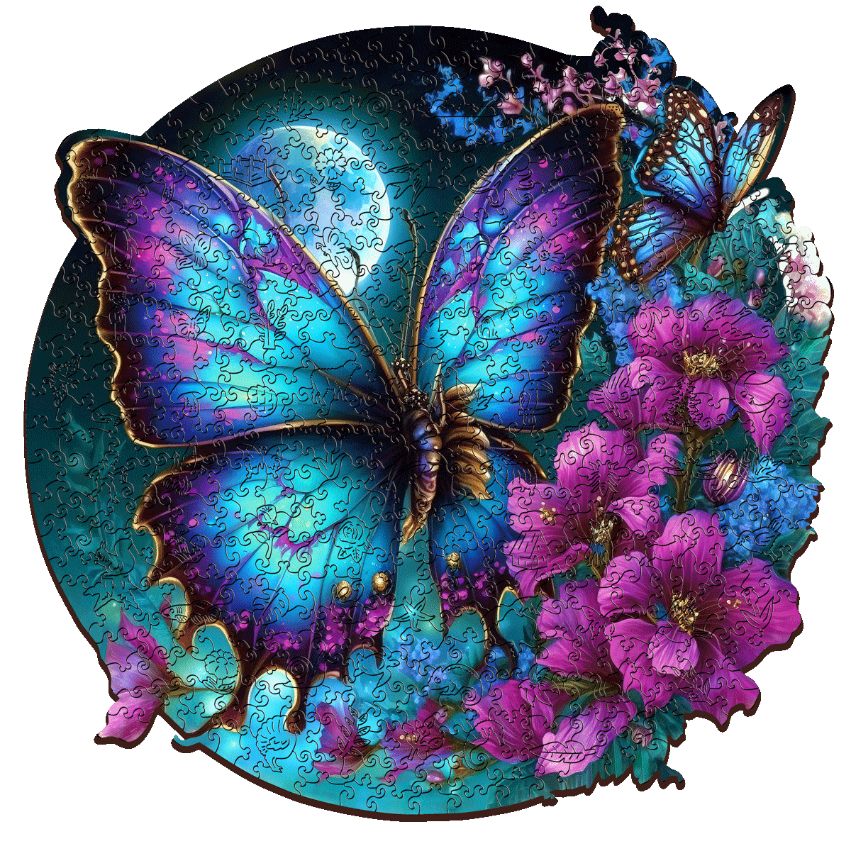Escape Welt Butterfly Flowers 200pc Wooden Jigsaw Puzzle - Hobbytech Toys