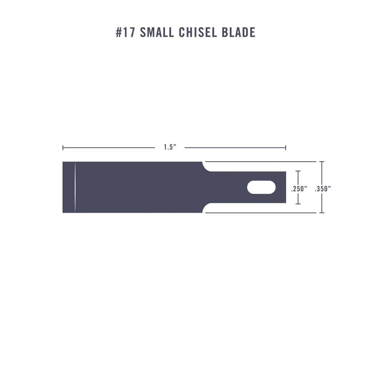 Excel 20017 NO. 17 Small Chisel Edge Blade (5pcs) Excel TOOLS