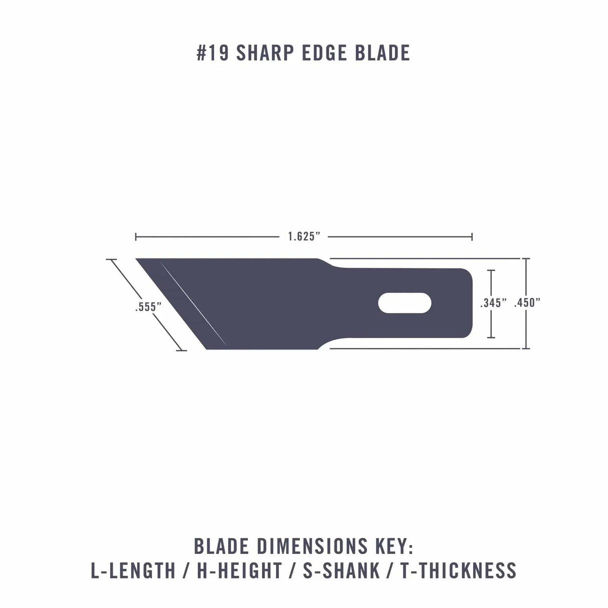 Excel 20019 NO. 19 Angled Blades (5pcs) Excel TOOLS
