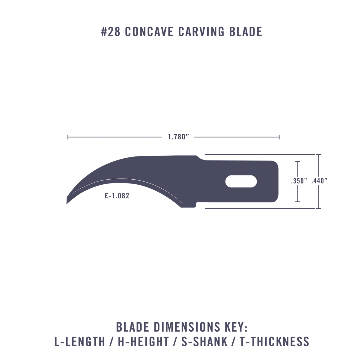 Excel 20028 NO. 28 Concave Carving Blade (5pcs) Excel TOOLS
