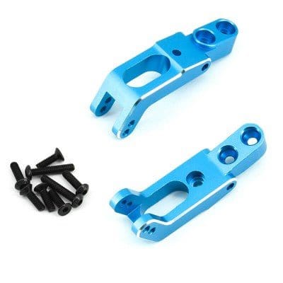 Fastrax Tamiya BBX BB - 01 Blue Aluminium Front Shock Mount (2pcs) - Hobbytech Toys