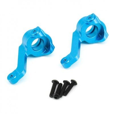 Fastrax Tamiya BBX BB - 01 Blue Aluminium Front Steering Knuckles (2pcs) - Hobbytech Toys