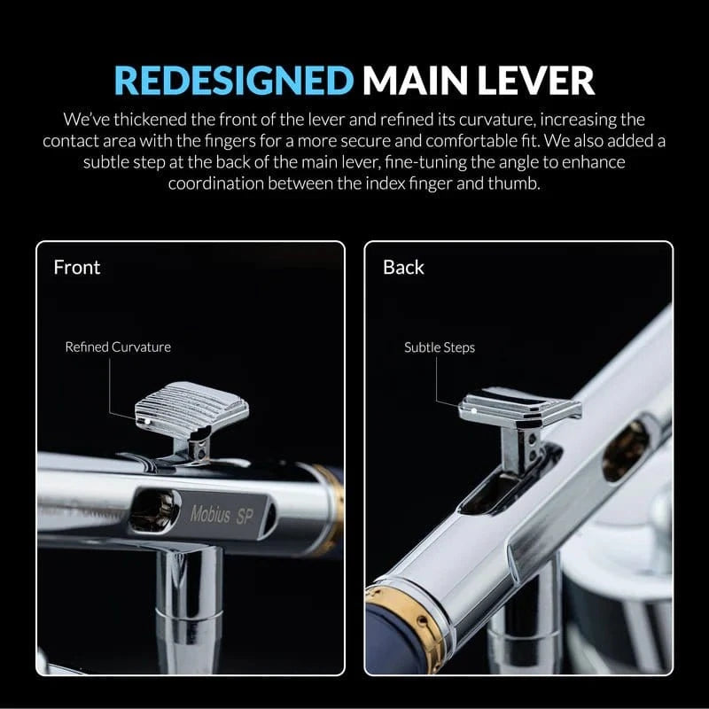 Gaahleri Premium Series Mobius SP Suction Feed Airbrush (0.3 & 0.5mm) - Hobbytech Toys