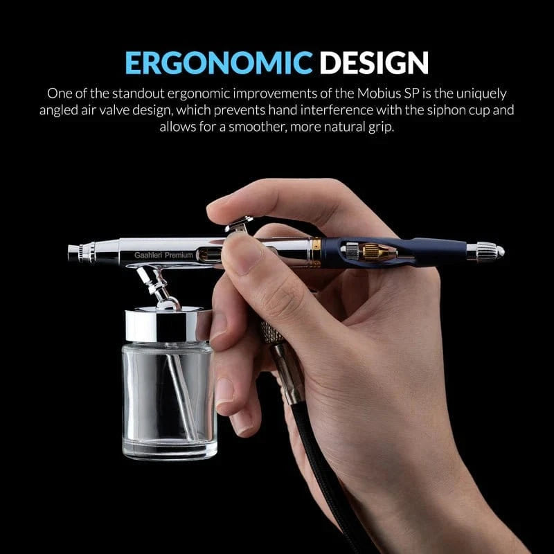 Gaahleri Premium Series Mobius SP Suction Feed Airbrush (0.3 & 0.5mm) - Hobbytech Toys