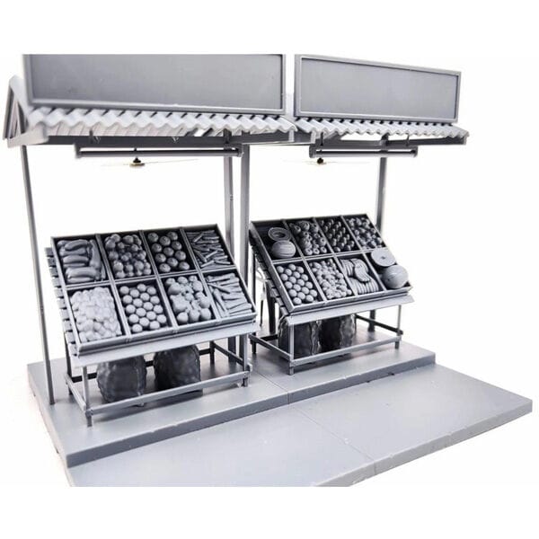Gecko 1/35 1960-70s Saigon Fruit & Vegetable Market Stall Set Plastic Model Kit