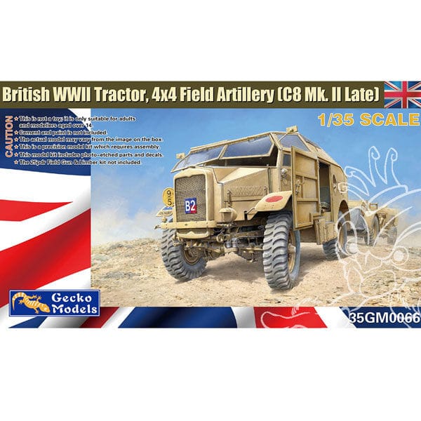 Gecko 1/35 British WWII Tractor, 4x4 Field Artillery C8 Quad Mk. II Late Plastic Model Kit