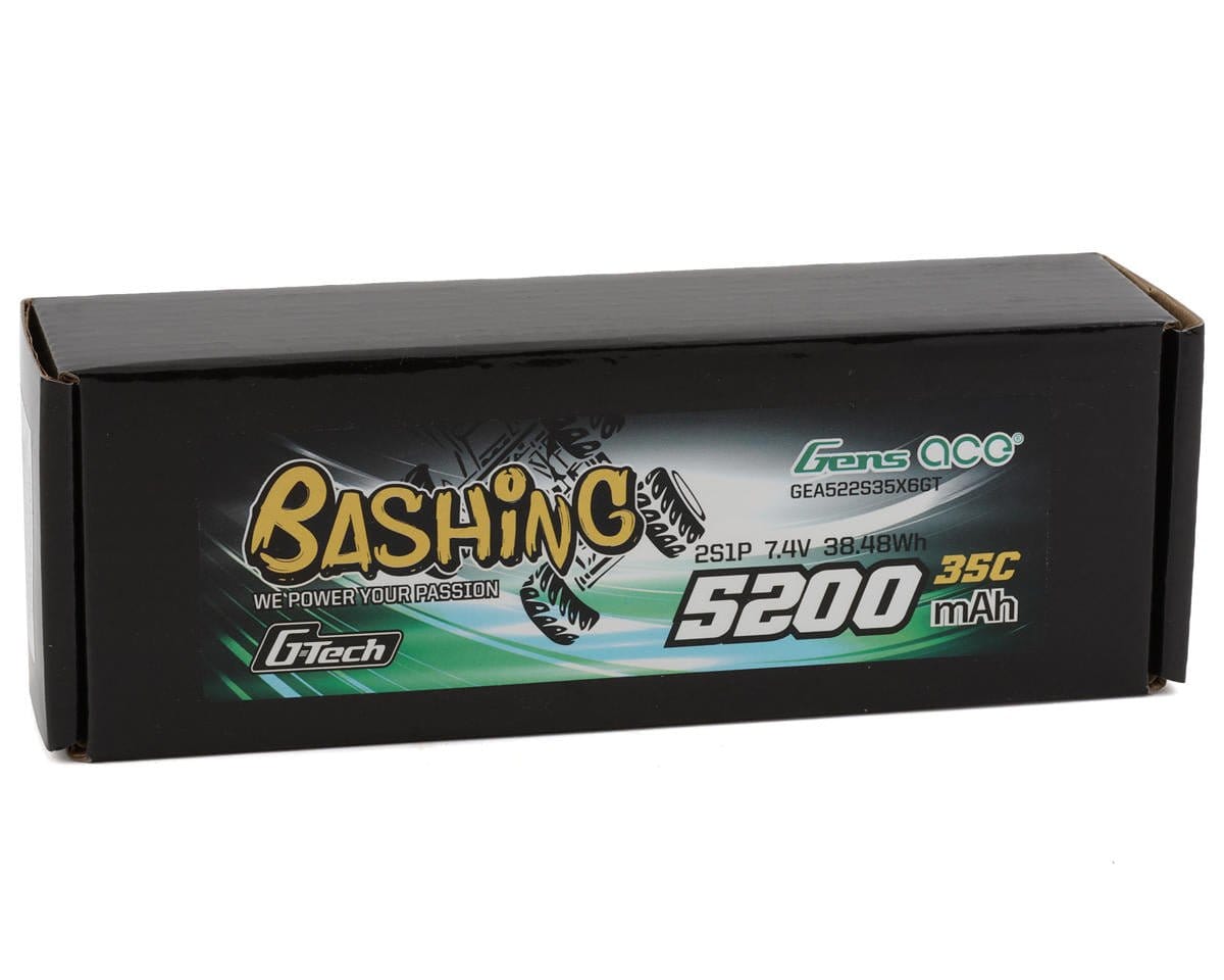 Gens Ace G - Tech 2S Bashing 5200mAh 35C 7.4V Hardcase/Hardwired Lipo Battery (XT60) - Hobbytech Toys