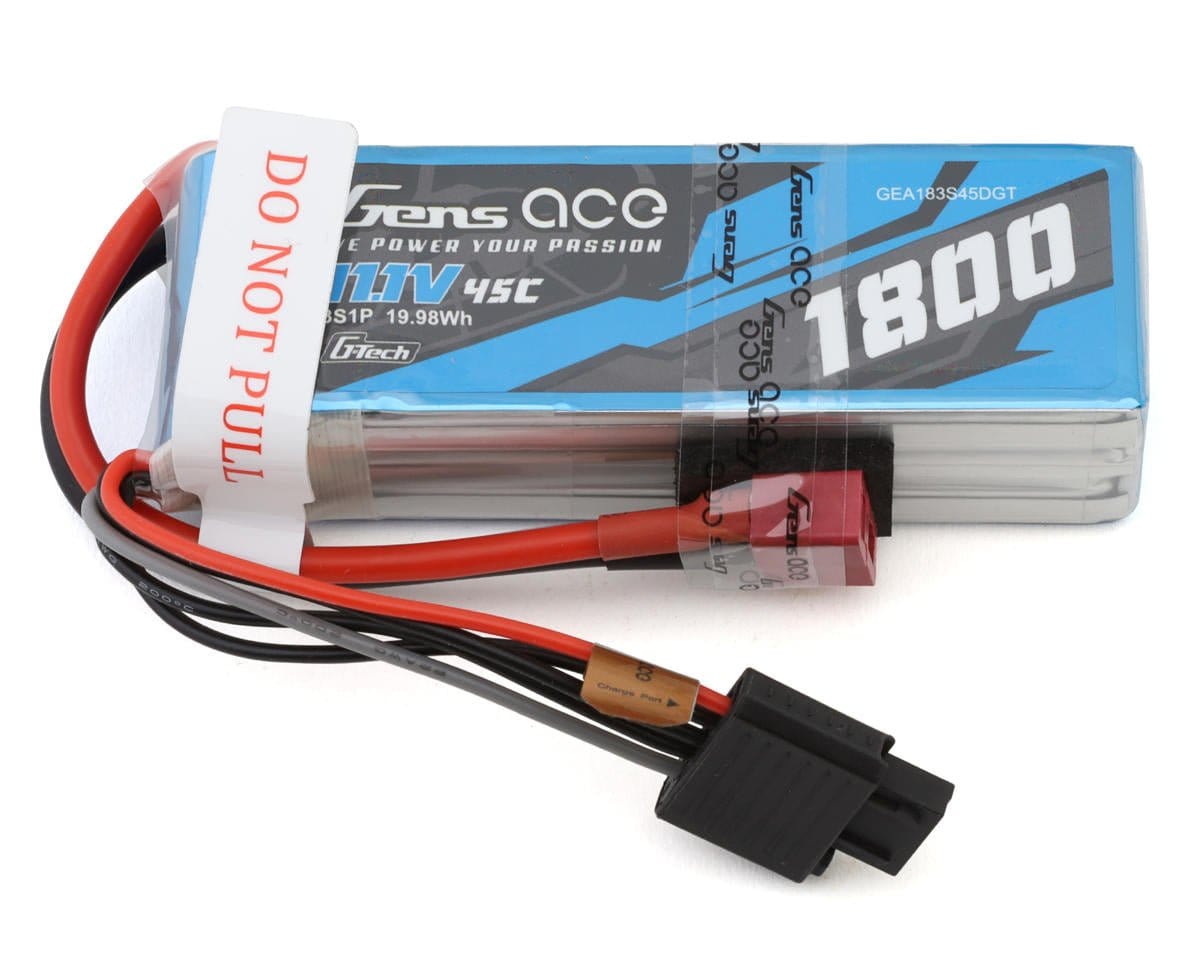 Gens Ace G - Tech 3S 1800mAh 45C 11.1V Soft Pack Lipo Battery (Deans) - Hobbytech Toys